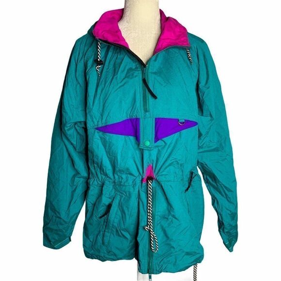 Vintage Helly Hansen Windbreaker Jacket S Teal - Picture 1 of 9